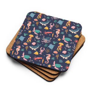 Ocean Life Cork Coaster